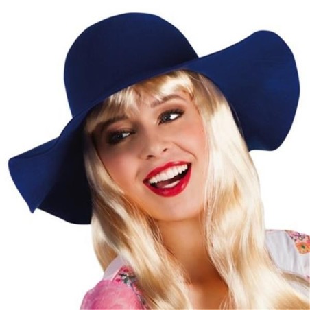 Pamela azul hippie años 60 70 sombrero 8712026043658 4365