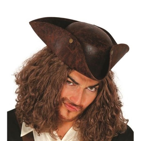 Sombrero corsario pirata 3 puntas simil piel 8434077133859 13385
