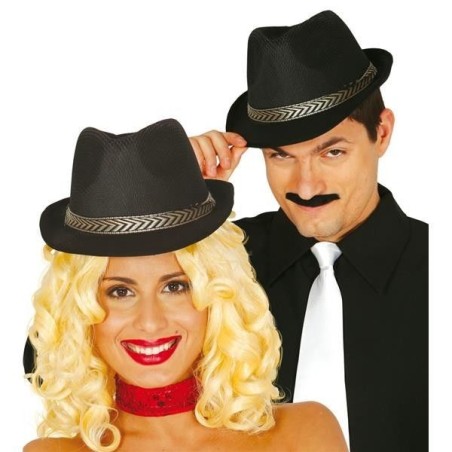 Sombrero gangster negro mascota 8434077133682 13368