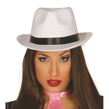 Sombrero gangster blanco alta calidad 8434077133897 13389