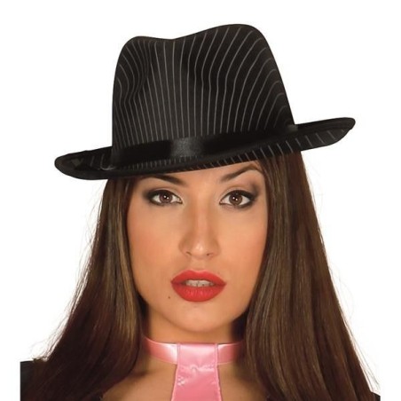 Sombrero gangster rayas negro alta calidad 8434077133910 13391