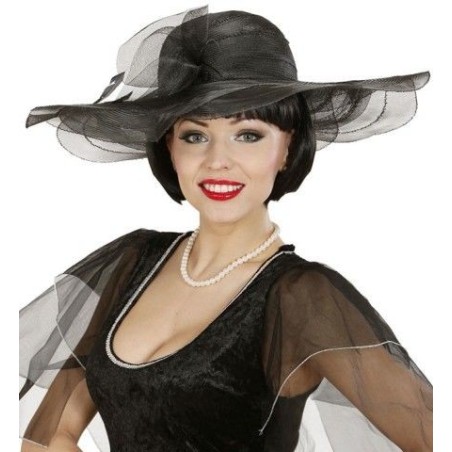Sombrero viuda alegre negro pamela 8003558263806 2638W