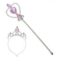 Tiara y varita princesa con pedreria 8003558192304 1923G