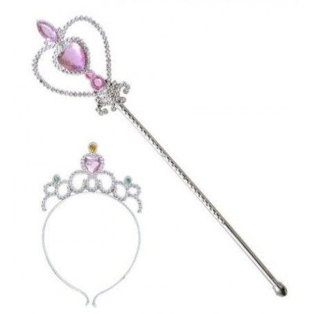 Tiara y varita princesa con pedreria 8003558192304 1923G