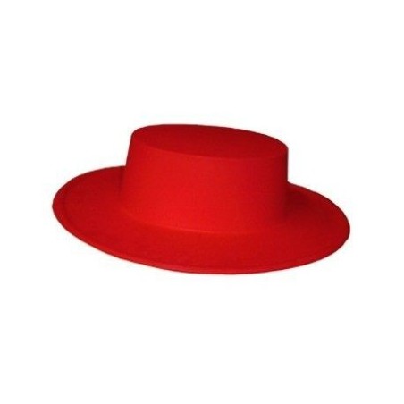 Sombrero cordobes rojo infantil flocado 8426215306041 3060403