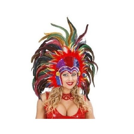 Tocado brasileño tropical carnaval lentejuela y pl