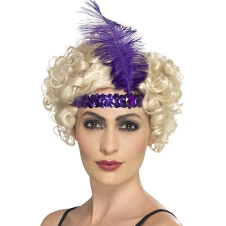 Cinta de charleston lentejuelas morado años 20 5020570101575 44664