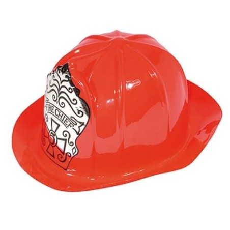 Casco bombero rojo plastico fino 8422935551167 55116