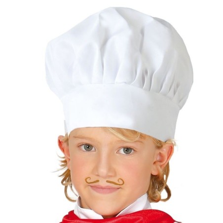 Gorro cocinero infantil blanco master chef para niño 8434077130100 13010
