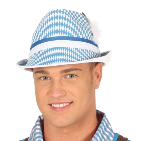 Sombrero octoberfest tiroles azul y blanco 8434077131701 13170