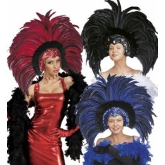 Tocado brasileño con plumas elige color 8003558660704 6607C AZ