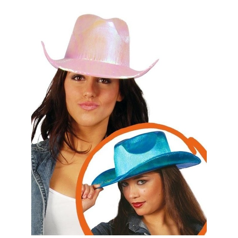 Sombrero vaquero con brillo elige color