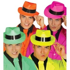 Sombrero gangster plastico colores surtidos 8434077136911 13691 AMARIO