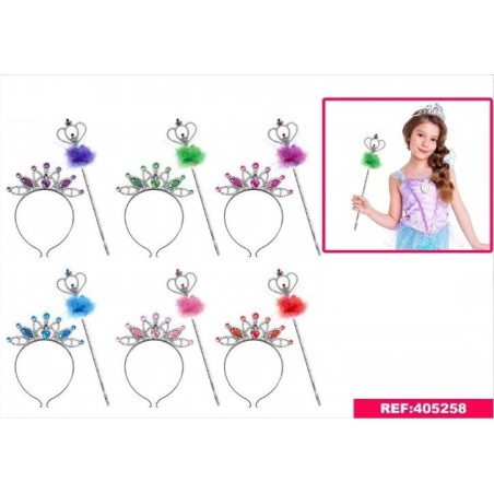 Diadema y varita princesa unidad colores surtidos 8800884052582 405258