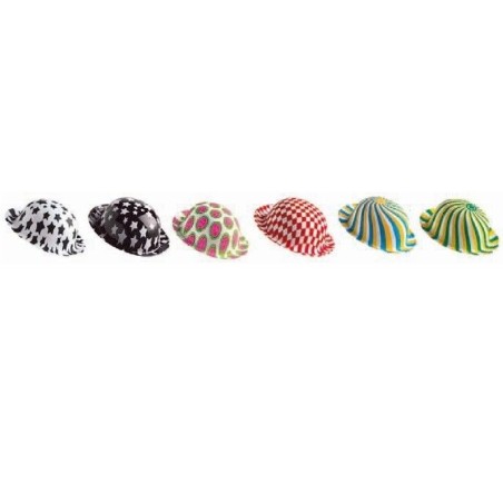 Sombrero bombin plastico payaso colores surtidos 12 unidades 18422935551218 55121 12