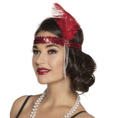 Cinta con pluma charleston roja 8712026006189 618