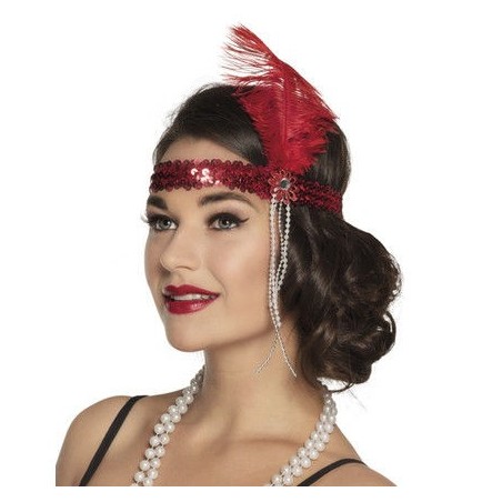 Cinta con pluma charleston roja 8712026006189 618