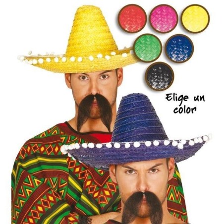 Sombrero mejicano paja 45 cm elige color 8434077136355 13635