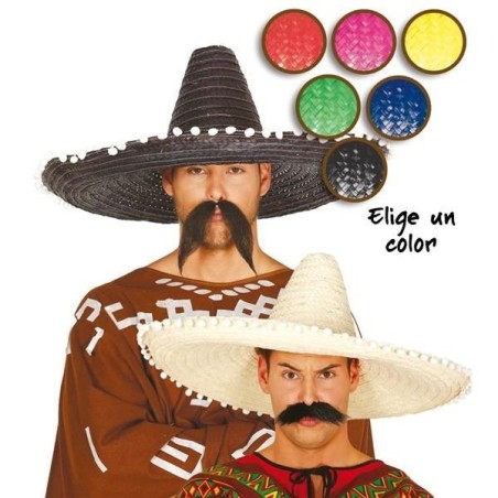 Sombrero mejicano paja 60 cm elige color 8434077136522 13652