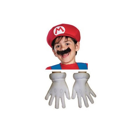 Guantes gorra y bigote Mario Bros niño infantil 39897737713 13373