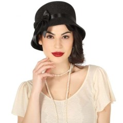 Sombrero dama de los años 20 gorro charleston negro 8434077130285 13028