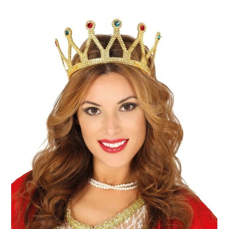 Diadema tiara corona oro princesa o reina 8434077135860 13586