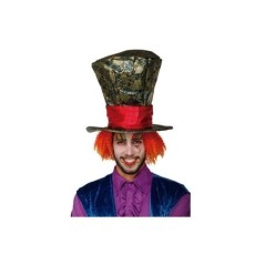 Sombero copa gigante con pelo naranja sombrero loco 33 cm 8423667102276 90106
