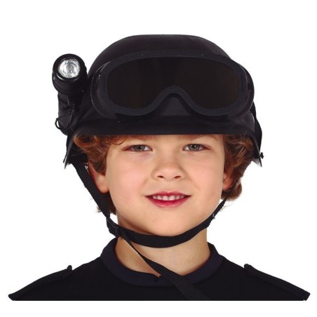 Casco SWAT antidisturbios infantil con linterna 8434077131817 13181