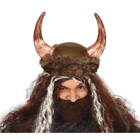 Casco vikingo con piel de lujo adulto 8434077131831 13183