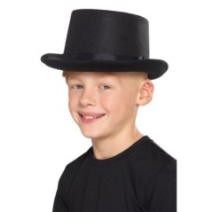 Sombrero chistera negra infantil para niño copa 5020570468746 48826