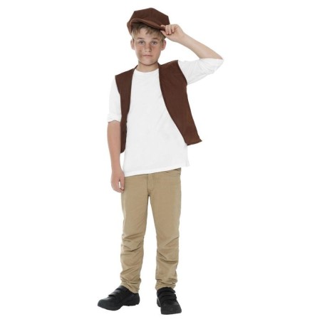 Chaleco marron infantil con gorra vagabundo 5020570219126 21912