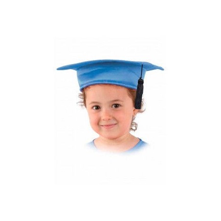 Birrete infantil azul de tela para niño 122491015 2491 AZUL