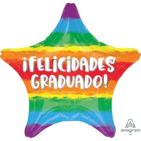 Globo Felicidades graduado estrella 45 cm 26635393676 3936701