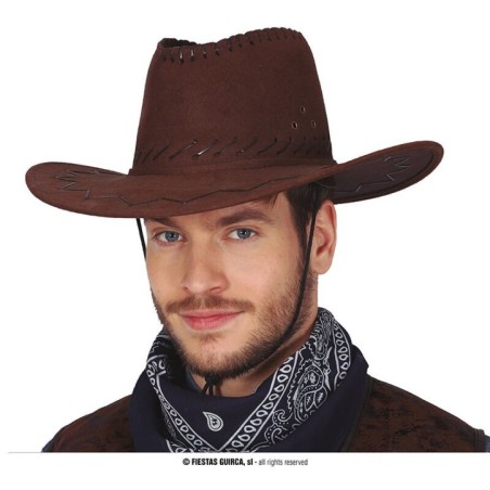 Sombrero vaquero ante marron oscuro oeste 8434077130698 13069