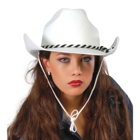 Sombrero vaquero blanco terciopelo Dallas 8434077135518 13551