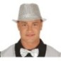 Sombrero gangster plata con lentejuelas