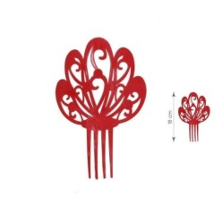 Peineta roja grande adaluza sevillana 8433584901685 90168