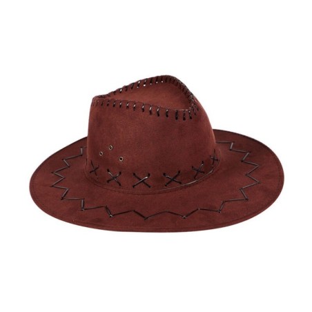 Sombrero vaquero marron terciopelo adulto 8423667121901 21022