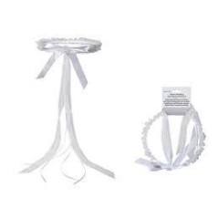 Diadema blanco con perlas para bodas 18 cm 4029811341818 719196