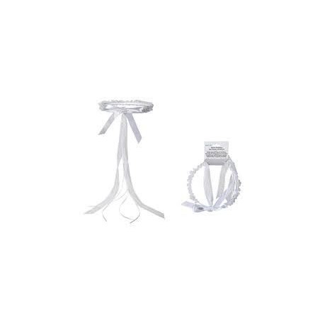 Diadema blanco con perlas para bodas 18 cm 4029811341818 719196