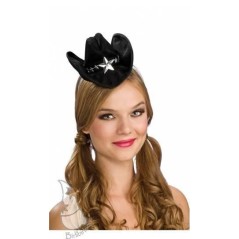 Mini sombrero sheriff negro 82686498890 49889
