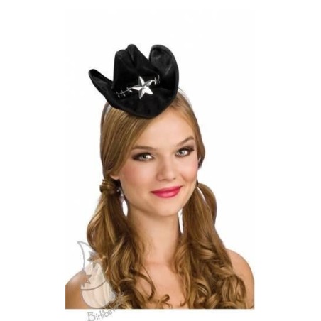 Mini sombrero sheriff negro 82686498890 49889