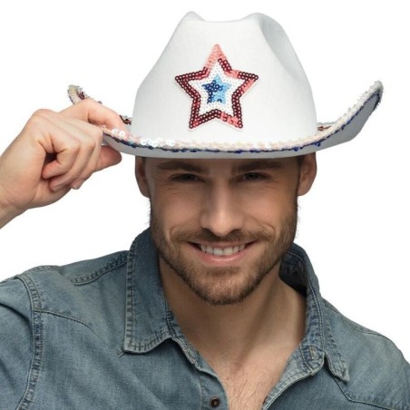 Sobrero vaquero blanco estrella rodeo USA 8712026449771 44977