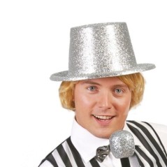 Sombrero chistera escarcha plata 8434077134535 13453
