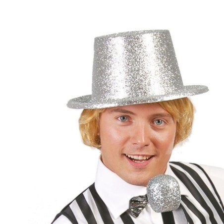 Sombrero chistera escarcha plata 8434077134535 13453