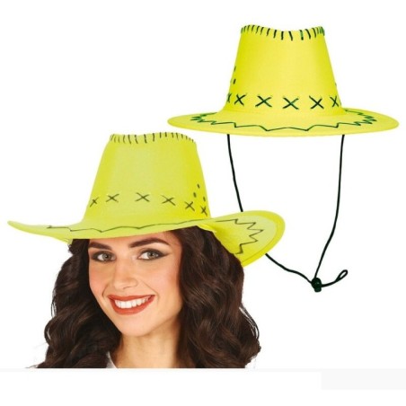 Sombrero vaquero verde simil piel adulto 8434077230299 23029