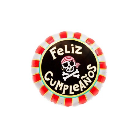 globo cumpleanos calavera pirata 18 45 cm unidad 00610 01 8003558003693