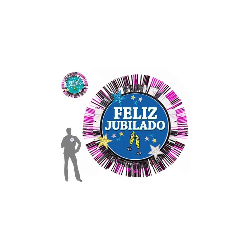 Broche escarapela feliz jubilado