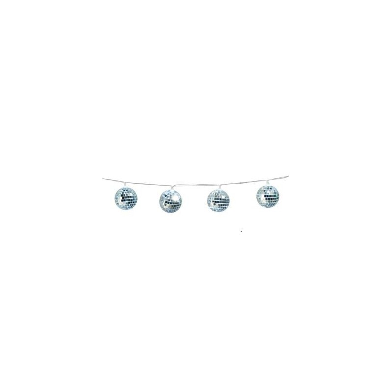 Guirnalda bolas de disco con luz 140 cm