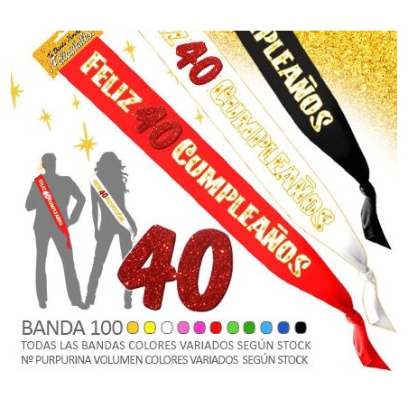 banda 40 cumpleanos fiesta 00962/100A40 8003558003693